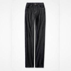 Coldwater Creek Knit Denim High-Rise Straight Leg Jeans, Sz. 14